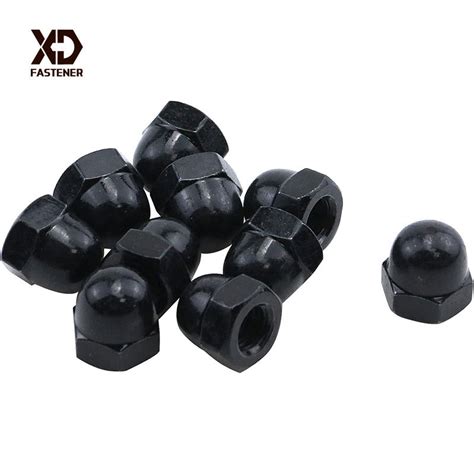 Din Black Tone M Mm Acorn Hex Cap Nut Dome Cap Head Nuts Nylon