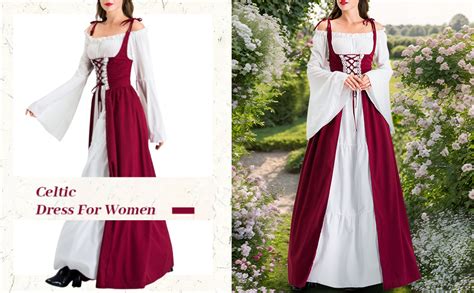 Gunochir Women Renaissance Dress Costume Medieval Irish