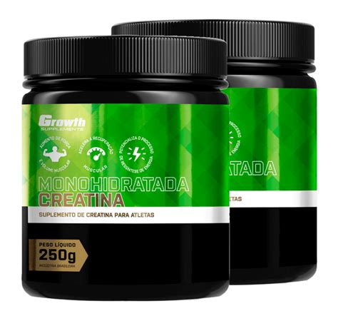 Kit 2 Creatina Monohidratada Growth Supplements 250g