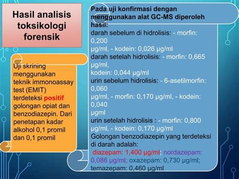 Presentasi Toksikologi Forensik Kimia Farmasi Ppt