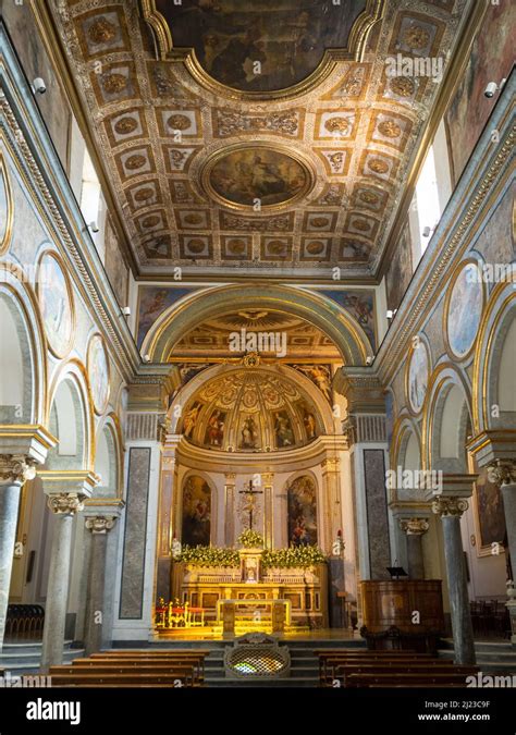 Interior Of The Basilica Di Sant Antonino Sorrento Stock Photo Alamy