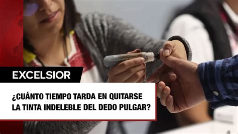 Cuánto tiempo tarda en quitarse la tinta indeleble del dedo pulgar