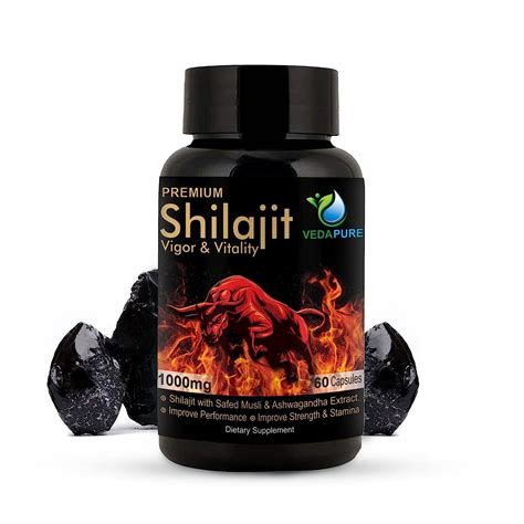 VEDAPURE Shilajit Premium Gold Shilajit Capsules With Safed Musli