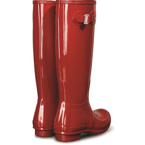 Hunter Original Tall Gloss Womens Wellington Boot Robin Elt Shoes