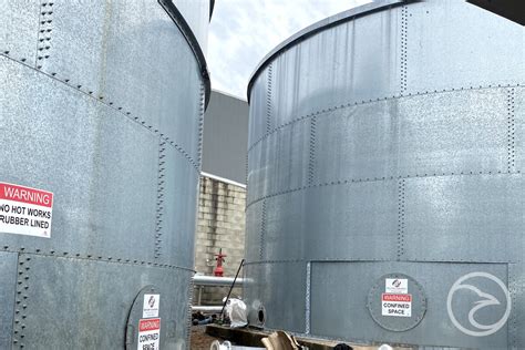 Hot Dip Galvanised Panel Tanks In Action Sustainable Water Solutions