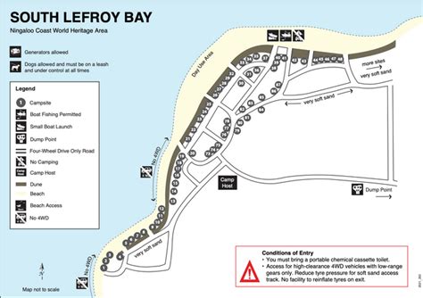 South Lefroy Bay Campground Nyinggulara National Park Campsite At