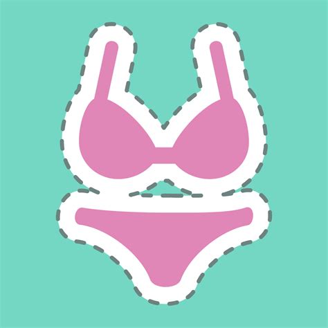 Sticker Lingerie Line Cut Simple Illustration Editable Stroke Vector Art At Vecteezy