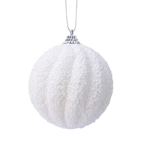 Confezione di 12 palline di Natale Ø80 mm Etincelle Bianco Addobbi