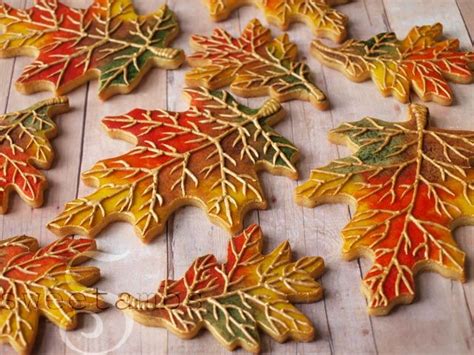 Fall Leaves Cookies By SweetAmbs Leaf Cookies Fall Cookies Cookie