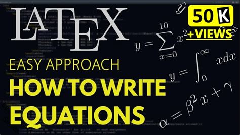 Latex Tutorial How To Write Equations In Latex Math Equations In