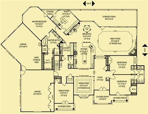 European Style House Plans For a 3 Bedroom Luxury Home