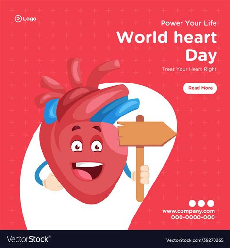 Banner Design Of World Heart Day Royalty Free Vector Image