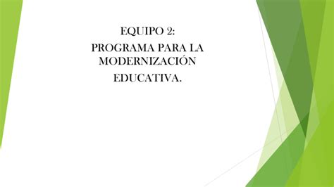 Programa Para La Modernizacion Educativa