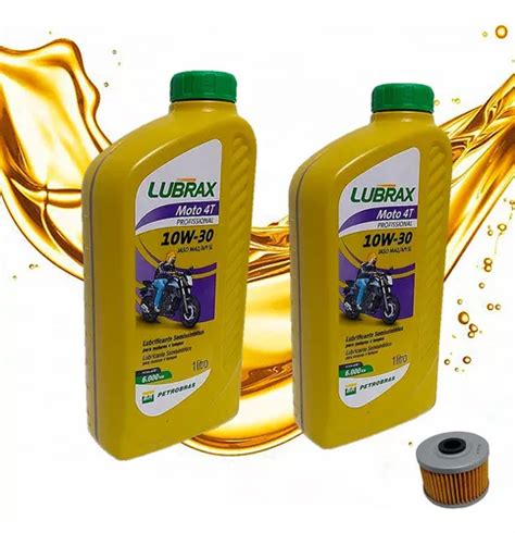 Kit 2 Lts Lubrax 4t 10w30 Filtro Óleo Honda Xre 300 2021 Parcelamento