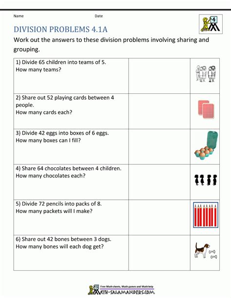 Fourth Grade Division Math Printable Worksheet Edumonitor Hot Sex Picture