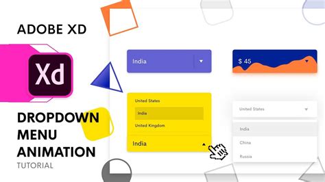 Dropdown Menu Animation In Adobe Xd Auto Animate Tutorial Design