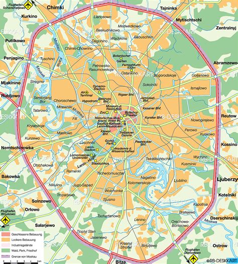 Moscow Map - TravelsFinders.Com