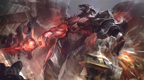 Aatrox League Of Legends Lol Game Art K Hd Wallpaper Rare Gallery