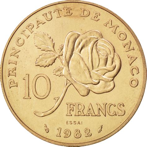 84508 Monaco Grace Kelly 10 Francs 1982 Essai KM E72 SUP 10