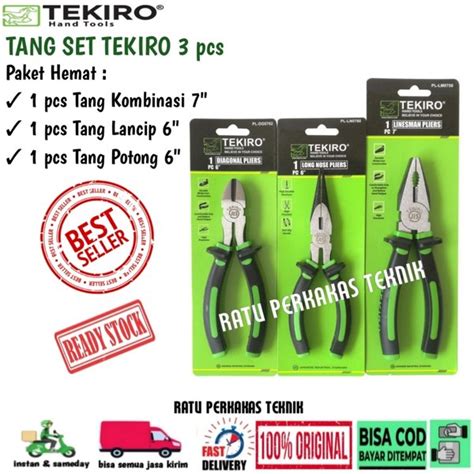 Jual Tekiro Tang Set Pcs Original Promo Paket Murah Tang Kombinasi