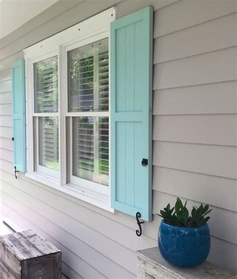 Custom Aquamarine Board N Batten Shutters The Depot Digest Shutters