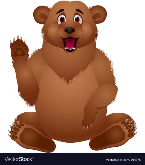 Brown bear cartoon Royalty Free Vector Image - VectorStock