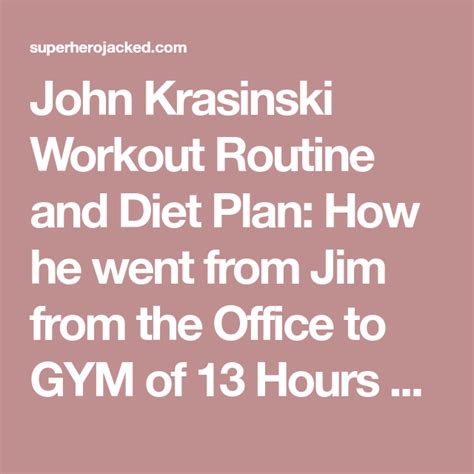 John Krasinski Workout Routine And Diet Plan John Krasinski Workout