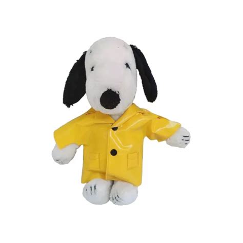 Snoopy Plush Yellow Raincoat 1968 Soft Toy Peanuts Woodstock 11 Dog