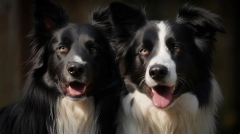 Dos Perros Est N Sentados Uno Al Lado Del Otro Uno De Los Cuales Es