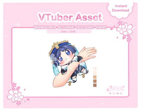 Vtuber Assets Wanderer Plushie Holding Hand Vtuber Plushie Etsy Hong Kong