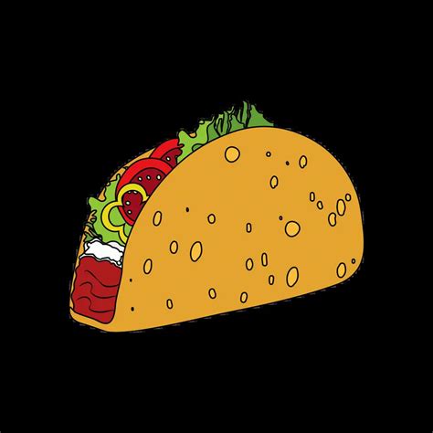 Taco Line Drawing