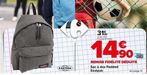 Promo Sac Dos Padded Eastpak Chez Carrefour Icatalogue Fr