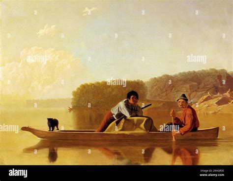 The Trappers Return 1851 By George Caleb Bingham Stock Photo Alamy