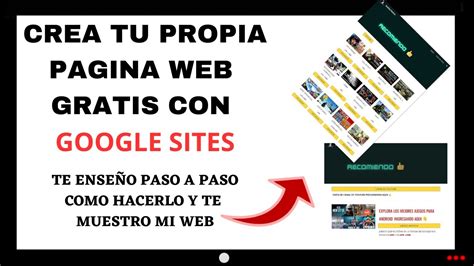 Crea Tu Pagina Web Para Negocio Gratis Y F Cil Con Google Sites Youtube