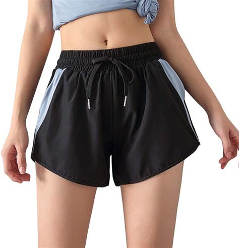 Hanmax Damen Sport Shorts Kurze Hose Leicht Laufshorts Mit Kordelzug