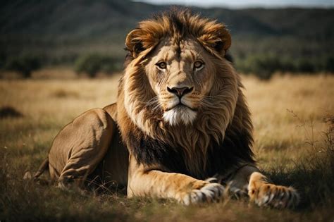 Premium Photo Lion Majesty Roaring Strength In The African Wilderness