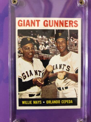 Topps Giant Gunners Baseball Card Willie Mays Orlando Cepeda