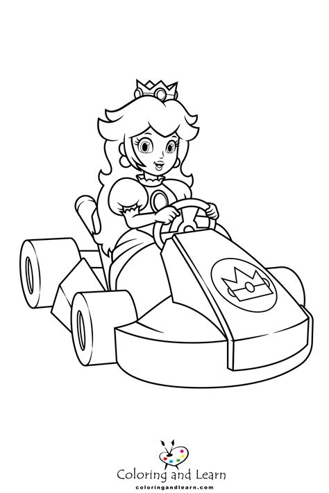 Princess Peach Coloring Pages Free Coloring And Learn