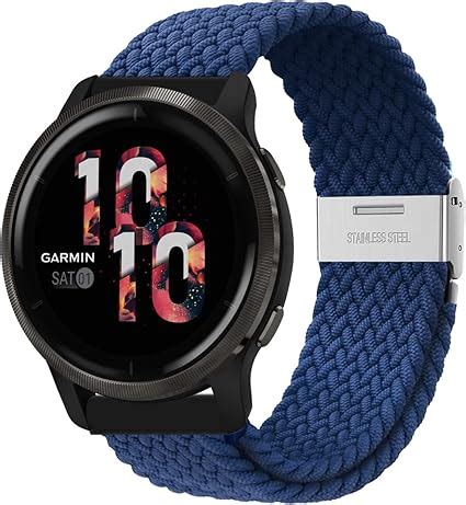 Niboow 22mm Armband für Garmin Venu 3 Venu 2 Geflochtene Nylon