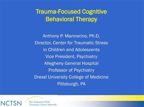 Ppt Trauma Focused Cognitive Behavioral Therapy Powerpoint