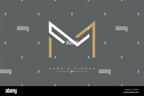 Moderno diseño con logotipo de letra abstracta LM ML LM mínimo