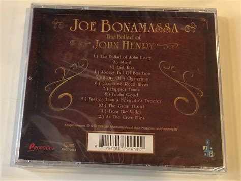 Joe Bonamassa ‎ The Ballad Of John Henry Jandr Adventures ‎audio Cd 2009 Prd 7269 2 Bible