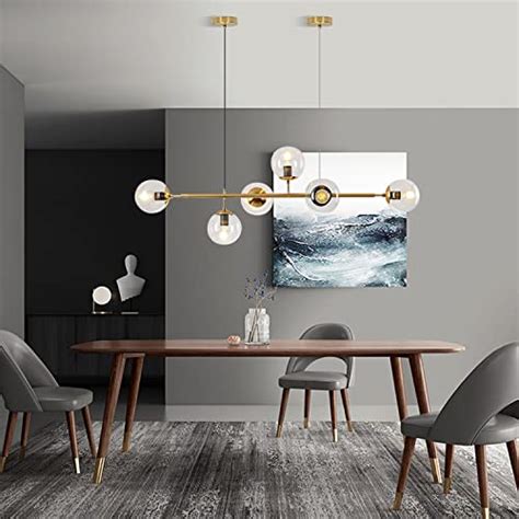 Kco Modern Ceiling Pendant Lighting Mid Century Glass Globes Sputnik