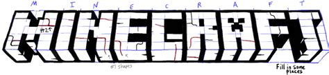 How To Draw The Minecraft Logo Step By Step Drawing Tutorial How To