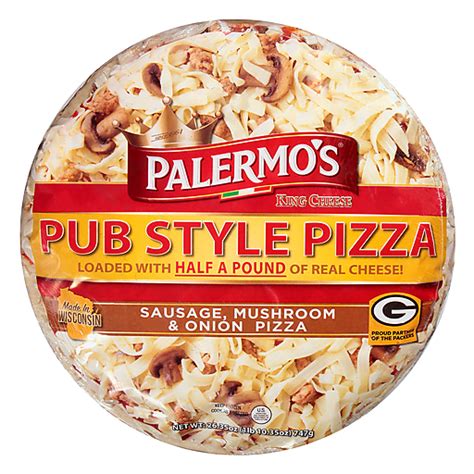 Palermo S Pub Style King Cheese Sausage Mushroom Onion Pizza