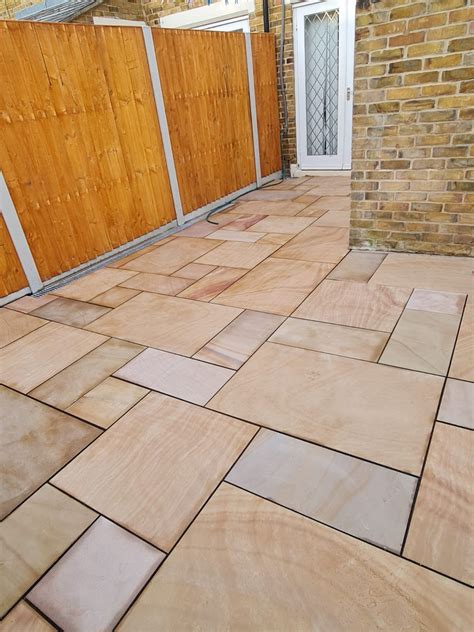 Camel Smooth Indian Sandstone 900 X 600 Paving Slabs Paving Shopper