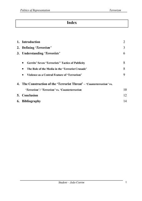 Terrorism Essay Pdf