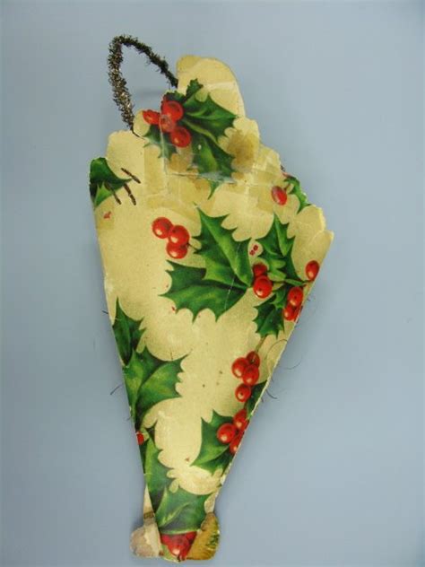 Three Victorian Christmas Cone Cornucopia Ornaments Lot 905