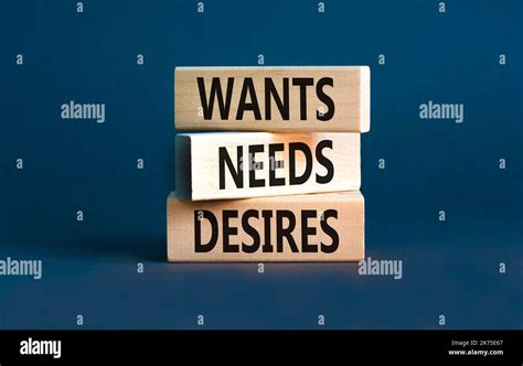 Wants Needs And Desires Symbol Concept Words Wants Needs Desires On