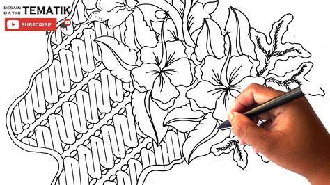 Detail Desain Batik Hitam Putih Koleksi Nomer 52
